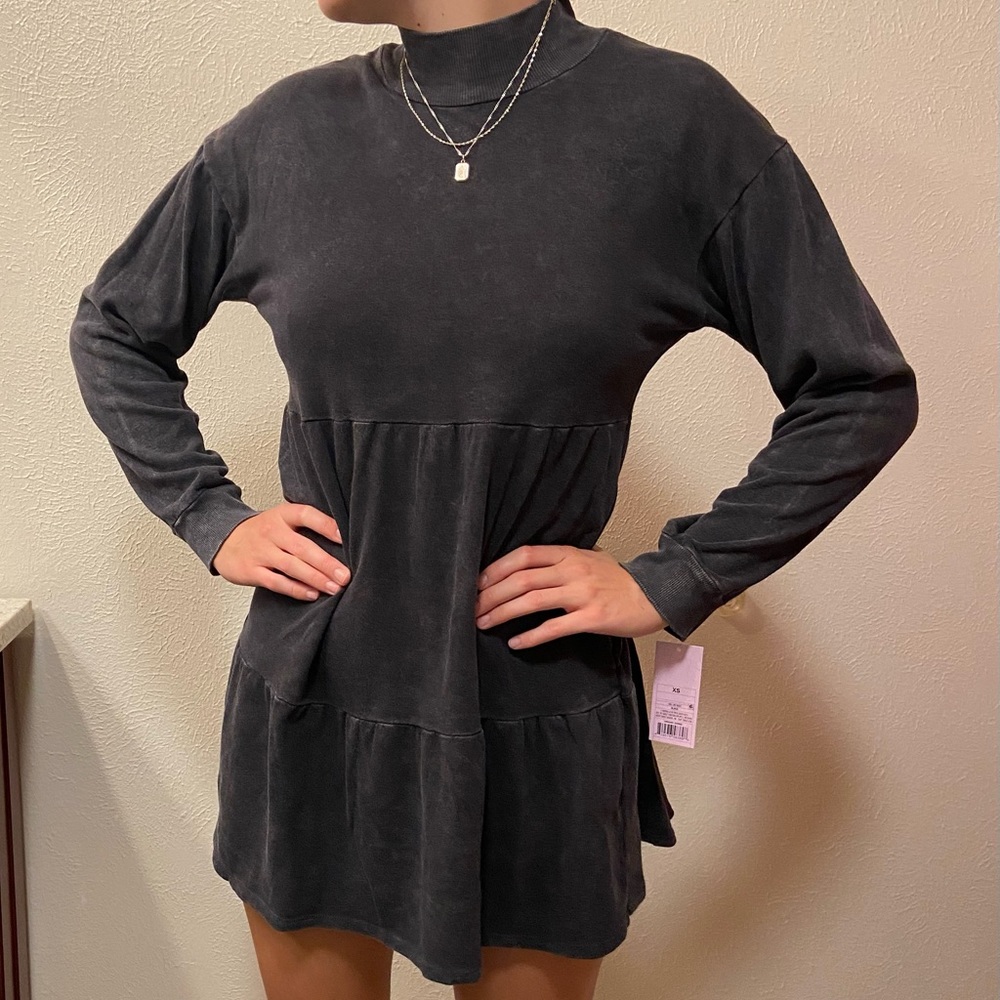 Black Target Mock Neck Dress with Tags